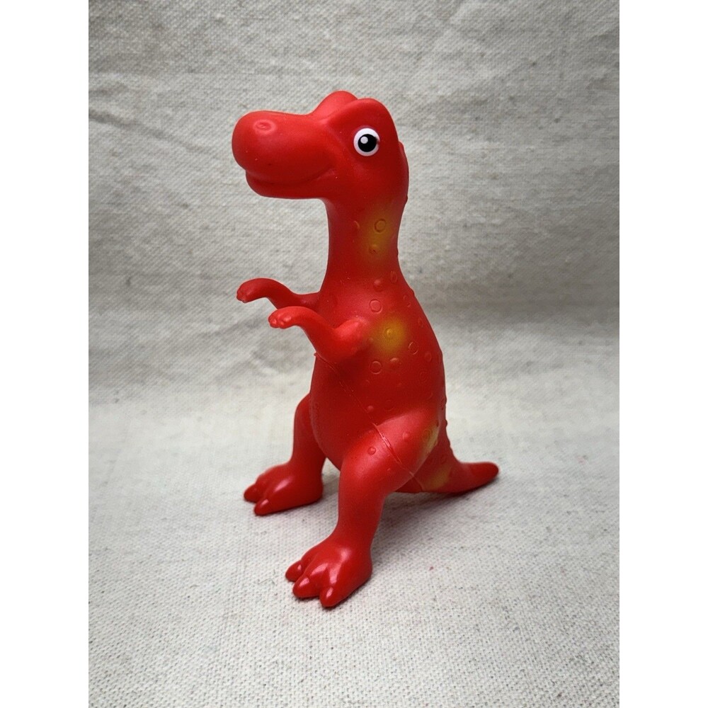 Red Big Eyed Greenbrier International T-Rex Dinosaur Silly Rubber Dinosaur 5”